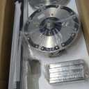 60 Inch Large Ceiling Fans with Lights and Remote Control for Living Room, Modern Nickel Ceiling Fan with Quiet Reversible DC Motor, Timer, 6 Speeds for Garage, Home Office, Outdoor Patio