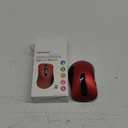 memzuoix 2.4G Wireless Mouse, 1200 DPI Mobile Optical Cordless Mouse with USB Receiver, Portable Computer Mice for Laptop, PC, Desktop, MacBook, 5 Buttons, Red