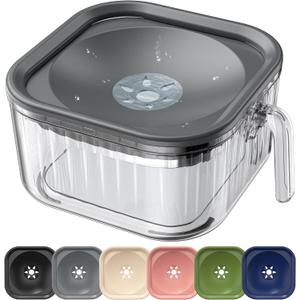 2.5L Dog Water Bowl No Spill, 86oz Spill Proof Dog Bowl for Slow Drinking, Anti Splash No Mess Transparent Pet Water Feeder, Vehicle Carried Portable Travel Bowl for Sloppy Messy Drinkers