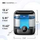 DREO 6L Top Fill Humidifiers for Bedroom, 60H Runtime 28 dB Quiet Supersized Cool Mist Air Humidifiers for Large Room, Baby Nursery, Plant, Indoor, Night Light, Easy to Clean, Precise Humidity Control
