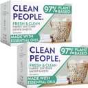 The Clean People Fabric Softener Sheets - Dryer Sheets - Softens & Removes Static Cling - Vegan Laundry Softener With Essential Oils - Fresh Scent, 240 Pack