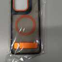 GaoBao Magnetic for Motorola Moto G Stylus 5G 2025 Case with Stand [Compatible with MagSafe] [Military-Grade Drop Proof ] [Translucent Matte] Non-Slip Moto G Stylus 5G 2025 6.7" Cover, Black/Orange