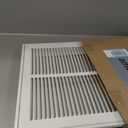 Howeall 14"W x 14"H [Duct Opening Size] Steel Return Air Filter Grille - Removable Face/Door for 1 inch Filters -HVAC Vent Cover Grill - White [Outer Dimensions: 16 5/8"W X 16 5/8"H]