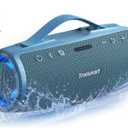 Tronsmart Mirtune S100 Portable Bluetooth Speaker, 50W Punchy Bass & Clear Treble, Retractable Handle, 20H Playtime, IPX7 Waterproof, Customize EQ, Built-in Power Bank for Outdoor, Camping,Beach(Blue)