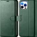 TUCCH Wallet Case for iPhone 12 Pro Max 5G, RFID Blocking Card Slot Stand [Shockproof TPU Interior Case], PU Leather Magnetic Protect Flip Cover Compatible with iPhone 12 Pro Max 6.7, Midnight Green