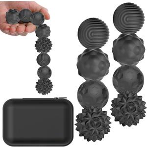 BUSOHA Silicone Fidget Balls - 8 Pack Fidget Toys Stress Balls for Adults Sensory Stone Travel Toys for Calming,Autism and ADHD,Gifts for Adults Teens