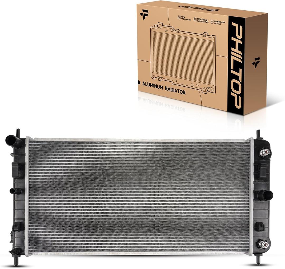 PHILTOP CU2727 Engine Coolant Aluminum Radiator Fit for 2004-2010 Malibu 3.5L, 2006-2010 G6 3.5L, 2007-2008 Aura 3.5L, 2006-2009 G6 3.9L, 2005 G6, 2006-2007 Malibu 3.9L