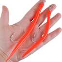 2 x OROOTL Striped Bass Tube Lures, 10pcs Classic Striped Bass Lures Saltwater Fishing Trolling Lure Rig Glow Tube Teaser with Stainless Steel Hook Barrel Swivel for Offshore Big Game Fishing (Red)