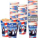 Smygoods Trump Design Disposable Paper Coffee Cups (16 OZ, 50 Count) For Hot Beverages, Tea, Espresso, Cocoa - To Go Drink Containers, Caf & Office