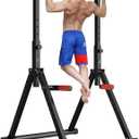 DOBESTS Power Tower Pull Up Bar Free Standing, Adjustable Foldable Pull Up Station, Home Gym Strength Training Equipment 700LBS