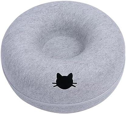 Stgfyxgs Tunnel Bed for Multiple Felines Soft Hideaway, Light Blue 20 inch Stgfyxgs Tunnel Bed for Multiple Felines Soft Hideaway, Light Blue 20 inch
