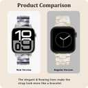 V-MORO Resin Band Compatible with Apple Watch Series 7/8/9/10 46mm/45mm/44mm/42mm Fashion Strap for iWatch Series 6/5/4/3/2/1/SE/SE2 Lightweight Bracelet Wristband Women Men(Classic Ivory Tortoise)