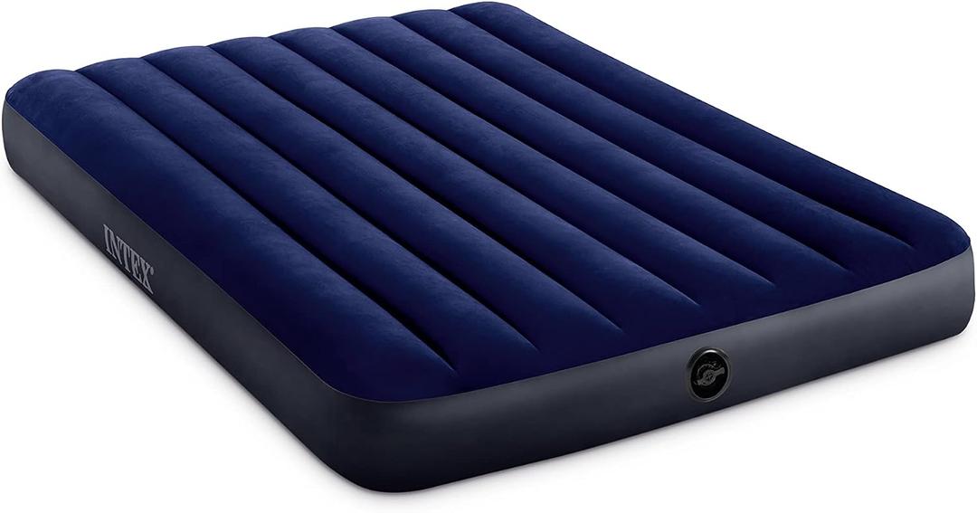Intex 64758E Dura-Beam Standard Downy Air Mattress: Fiber-Tech, Full Size, 10in Bed Height, 600lb Weight Capacity