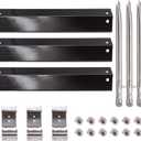 Criditpid Grill Parts for Chargriller 5050, 5650, 3001, 3030, 5072, 3008, 4000, 5252, 5050 Grill Models, Porcelain Steel Heat Plate, Burner Tube, Hanger Bracket for Chargriller.