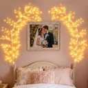 GOESWELL Led Tree Branch Lights for Wall: 7.5Ft 144 LEDs White Enchanted Vine with Lights - Lighted Willow Fairy Light for Living Room Bedroom Christmas Halloween Meditation Wall Decor