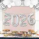 6 x KatchOn, Silver 2026 Number Balloons - 16 Inch | 2026 New Year Balloon | 2026 Balloon | Silver Foil Balloons 2026 For New Years Decorations 2026 | New Years Eve Party Supplies 2026 | NYE Decorations