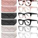 CCVOO 2.25 Style Reading Glasses for Women, Stylish Eyeglasses, Blue Light Readers for Women, Cheaters, (A1 Mix)