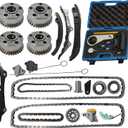 M156 Timing Chain Kit Fits for Maserati Quattroporte 2013-2017
Fits for Ghibli 2014-2023, Fits for Levante 3.0L 2017-2023, w/VVT Phasers & Camshaft Locking Tool, Replace 323513, 900028263