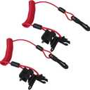 Universal Boat Safety Lanyard Kill Switch with 7 Keys, Compatible with Mercury Yamaha Honda Tohatsu Johnson Evinrude Suzuki Jet Ski Outboard Marine Engine Cutoff Switch Cord Tether