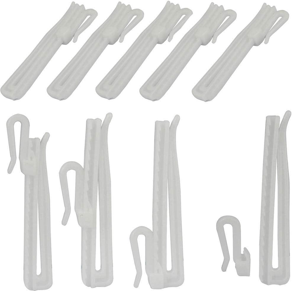 30 pcs Adjustable Curtain Hooks for Drapes Depth Pinch Pleat Locking Curtain Tape Clip Hooks Door Curtain and Shower Curtain Plastic Hooks Shower Curtain Hooks Rust Proof (85mm Adjust Hook)