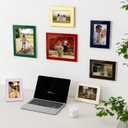 Fun Memories 4x6 Enamel Picture Frame with HD-Tempered Glass, Gold Metal Edge with Easel, Vertical & Horizontal Display, Wall and Tabletop Display Family Photo Gallery (Red Enamel,1P)