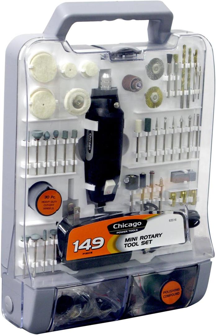 Allied Tools 63516 149 Pc. Mini Rotary Tool Set (149pc)