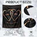 Ganeen Wedding Blanket for Couples Hubby and Wifey Throw Blanket 60 x 50 Inch Engagement Anniversary Marriage Gift for Bride Groom Newlyweds Soft Couples Gift for Room Decor(Romantic,Black)