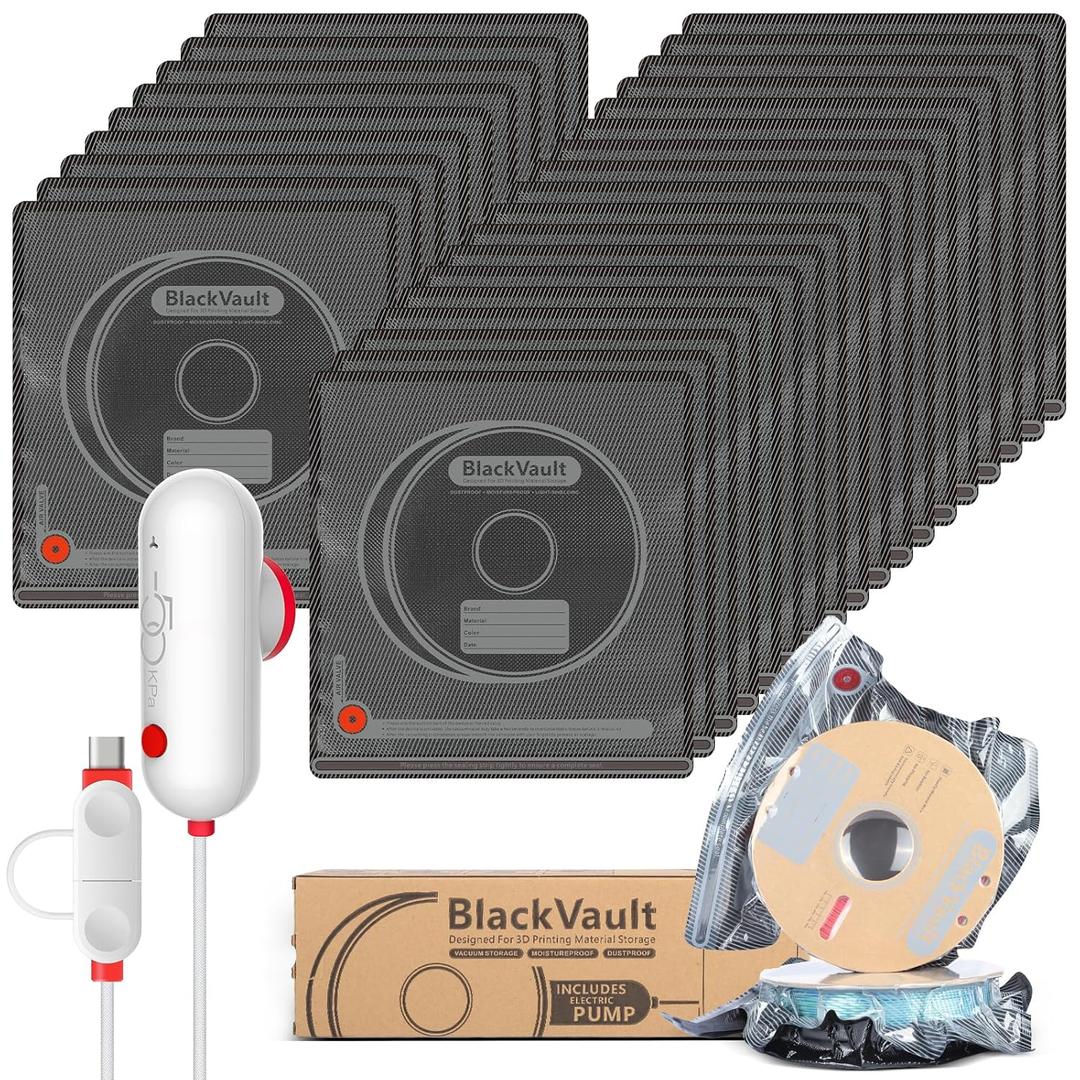 30pcs Filament Storage Bags Light-Proof Vacuum Storage Kit with USB Pump, 3D Printer Filament Vacuum Sealed Bags for Keeping Dry, Plus Size 32 x 34cm