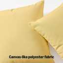 Amazon Basics 4-Piece Outdoor Decorative Throw Pillow Covers, Water Resistant All-Weather Pillow Protectors for The Garden, Patio, Balcony, Couch and Sofa, 18 x 18 Inches, Yellow