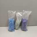 Skyflame 10-Pound Blended Fire Glass Beads for Fire Pit Fireplace Landscaping, 1/2-Inch Cobalt Blue, Crystal Ice, Caribbean Blue Luster