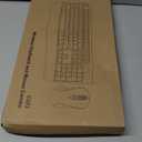 Wireless Keyboard and Mouse Combo, EDJO 2.4G Full-Sized Ergonomic Computer Keyboard with Wrist Rest and 3 Level DPI Adjustable Wireless Mouse for Windows, Mac OS Desktop/Laptop/PC (Black)