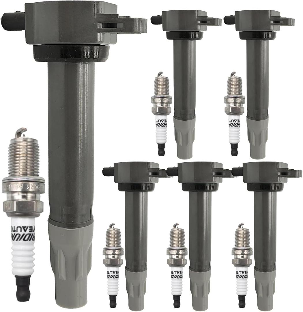 UF502 Ignition Coil Pack 4606869AA and Iridium Spark Plugs 7781 Set Of 6 Fit For Chrysler 300,Sebring,Town&Country,Pacifica 2006-2010&Dodge Charger,Nitro,Journey,Challenger,Magnum 2006-2011 3.5L 4.0L