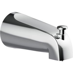 Design House 522912 Slip-On Pull-Up Wall Mount Tub Diverter Spout, Polished Chrome
