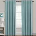 H.VERSAILTEX Blackout Curtains Thermal Insulated Window Treatment Panels Room Darkening Blackout Drapes for Living Room Back Tab/Rod Pocket Bedroom Draperies (2 Panels, Mineral Blue, 52 x 84 Inch)