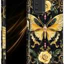 Miqala for Galaxy A03S Case,Glow in The Dark Three Layer Heavy Duty Shockproof Full Body Protection Hard Plastic Bumper+Soft Silicone Protective Case for Samsung Galaxy A03S,Black/Gold