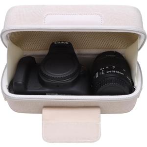 Camera Case for Canon EOS Rebel T7, R100, R50, R6 Mark II, T6, R50 V, R5 Mark II, RP, R8, 5D Mark IV, R7 Cameras and 18-55mm Lens with Shoulder Strap, Beige Travel Camera Bag