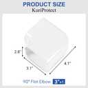 3" Line Set Cover Parts for Ductless Mini Split (90Flat Elbow)