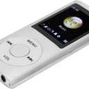 MP3 Player,MP3 Player Stylish Multifunctional Lossless Sound Slim 1.8 Inch LCD Screen Portable MP3 Player (Sliver)