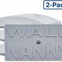 Wall Nanny 2-Pack - Works with 2 Gates - Baby Gate Wall Protector (Made in USA) Protects Walls and Doorways from Pet Gates - for Pressure Mounted Indoor Safety Baby Gates - White