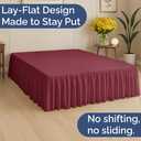 Bedskirt King Size Ruffle - 15 inch Drop Dust Ruffle Bed Skirt with Platform - Ultra-Soft, Easy Fit, Premium Hotel Quality - Wrinkle, Fade & Shrink Resistant - for Women, Men, Kids & Teens - Burgundy