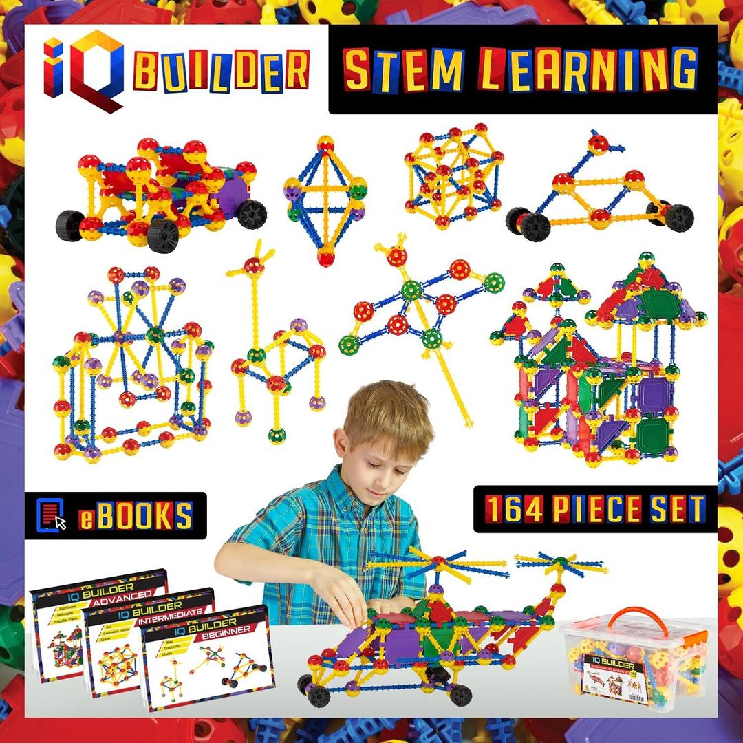 IQ BUILDER | STEM Learning Toys | Creative Construction Engineering | Fun Educational Building Set for Boys & Girls Ages 3-10 | Top Blocks Game Kit IQ BUILDER | STEM Learning Toys | Creative Construction Engineering | Fun Educational Building Set for Boys & Girls Ages 3-10 | Top Blocks Game Kit