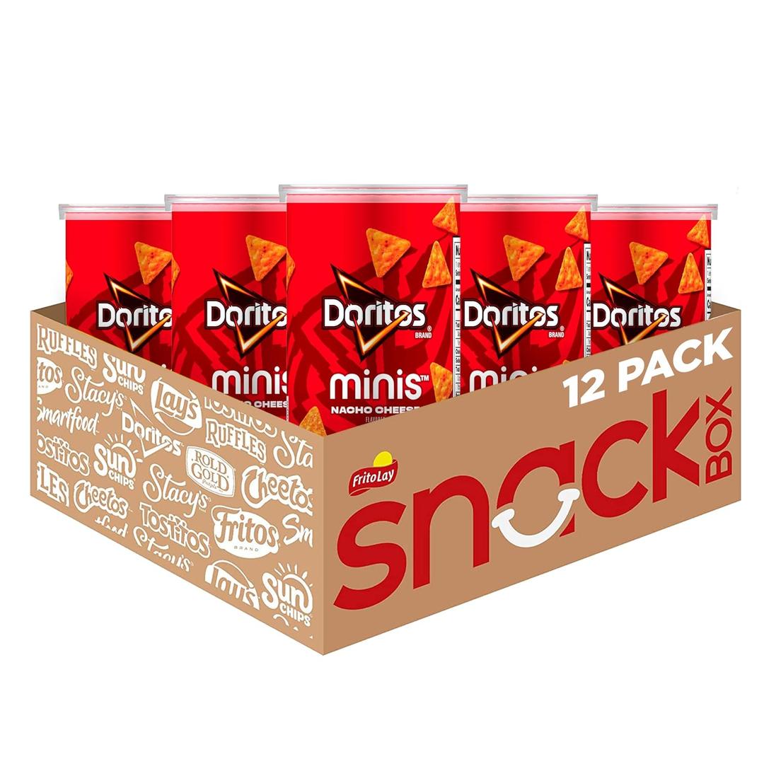 Minis Canisters, Doritos Nacho Cheese, 1.95 Ounce (Pack of 12) , Best By:  01/13/2026
