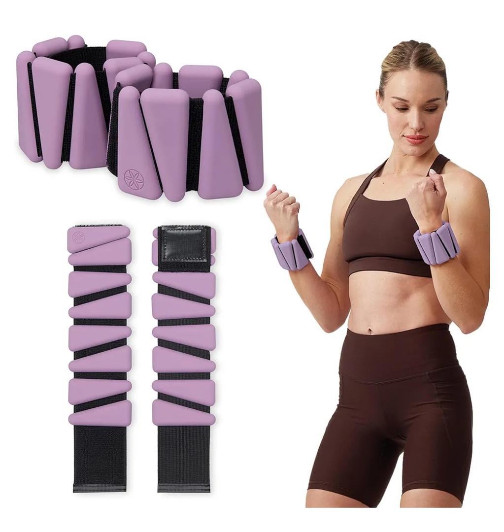 Gaiam Wrist and Ankle Weights, Wearable Bracelet to Strengthen, Tone & Sculpt, Adjustable Ankle Weights for Women & Men for Yoga, Dance, Pilates, Barre, Cardio, Home & Gym Use