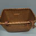 Bike Basket, Handmade Rattan Bicycle Baskets, Front Bike Baskets for Women’, Retro Style Bike Baskets for Adult Bikes (Brown)