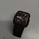 AmBand Bands Compatible with Apple Watch 9/8/7/6/5/4 & SE 3/2/1 45mm/44mm Case for Men, M1 Sport Series Rugged Case Protective Cover for iWatch SE3/SE2/6/SE/5/4/3 42/44/45mm Men Black