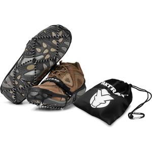 Yaktrax Pro Traction Cleats - 360-Degree Grip on Snow, Ice, & Multi-Terrain Surfaces - Elastic Outer Band w/Easy-On/Off Heel Tab & 1.4mm Stainless Steel Coils - Abrasion Resistant - Unisex (Large)