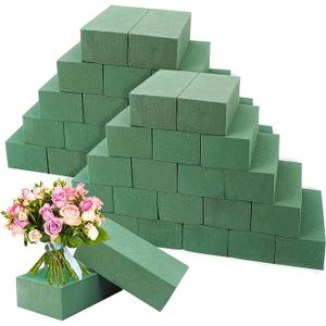 Prashent 96Pcs Floral Foam Blocks Green Wet Dry Flower Foam Plant Foam for Fresh & Artificial Flower Arrangements DIY Craft 5.5”L x 3.1”W x 1.7”H