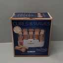 Conair Double Ceramic Hot Rollers for Long, Medium, and All Hair - Hair Curler - Hair Roller Clips Included - 1/2 inch, 3/4 inch, and 1 inch Rollers (20 Piece Assortment, Tan)