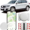 Mini GPS Tracker for Vehicles No Monthly Fee Magnetic GPS Tracker Full USA Coverage Hidden Car Locator Works with Apple Find My(iOS Only) with Magnetic Waterproof Case. (White)