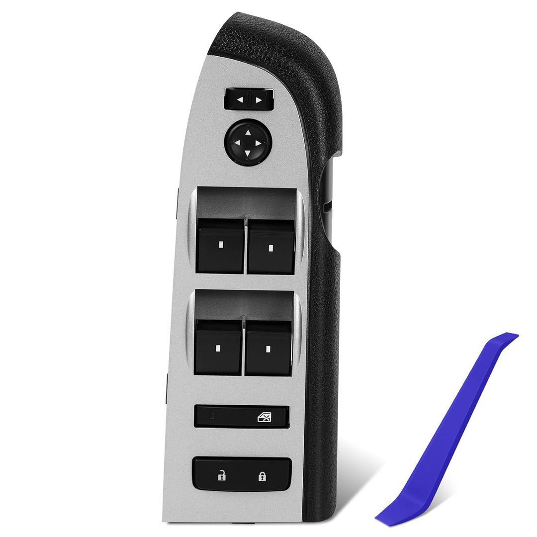 22968506 Master Power Window Switch & Black Bezel Assembly Replacement for Chevy Silverado GMC Sierra 1500 2500 3500 2010-2013 Replace 20945129, Front Driver Side